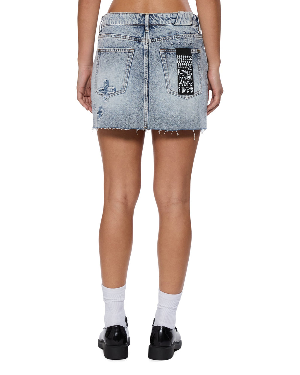 Womens Low Rider Mini Klassic Kraftwerk Slim Skirts - Denim