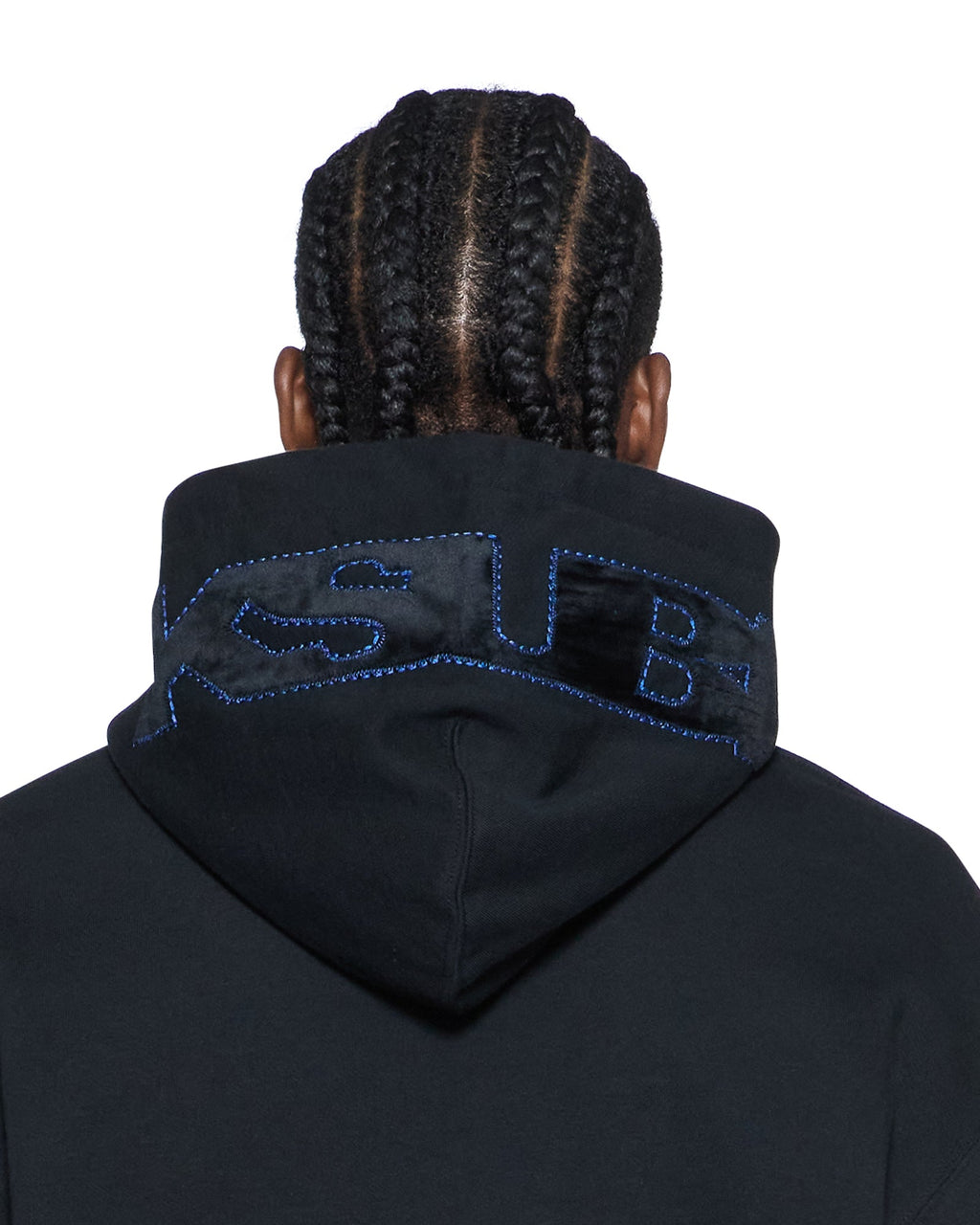 MENS 4X4 PAISE BIGGIE HOODIE COBALT BLACK FLEECE