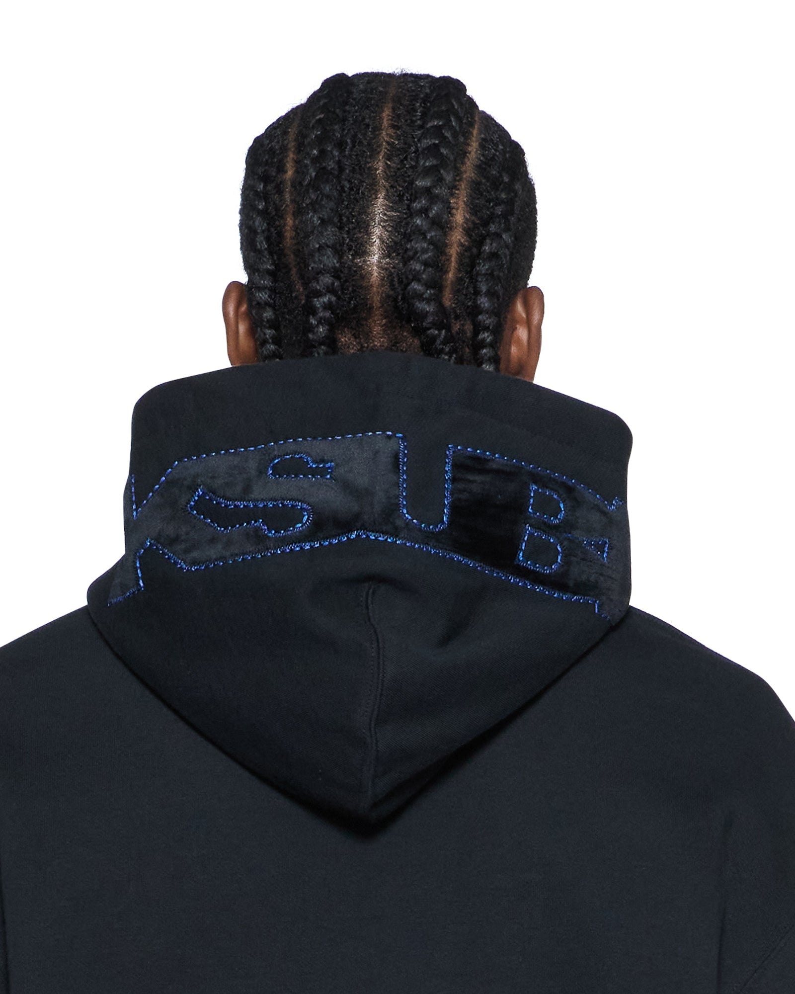 MENS 4X4 PAISE BIGGIE HOODIE COBALT BLACK FLEECE