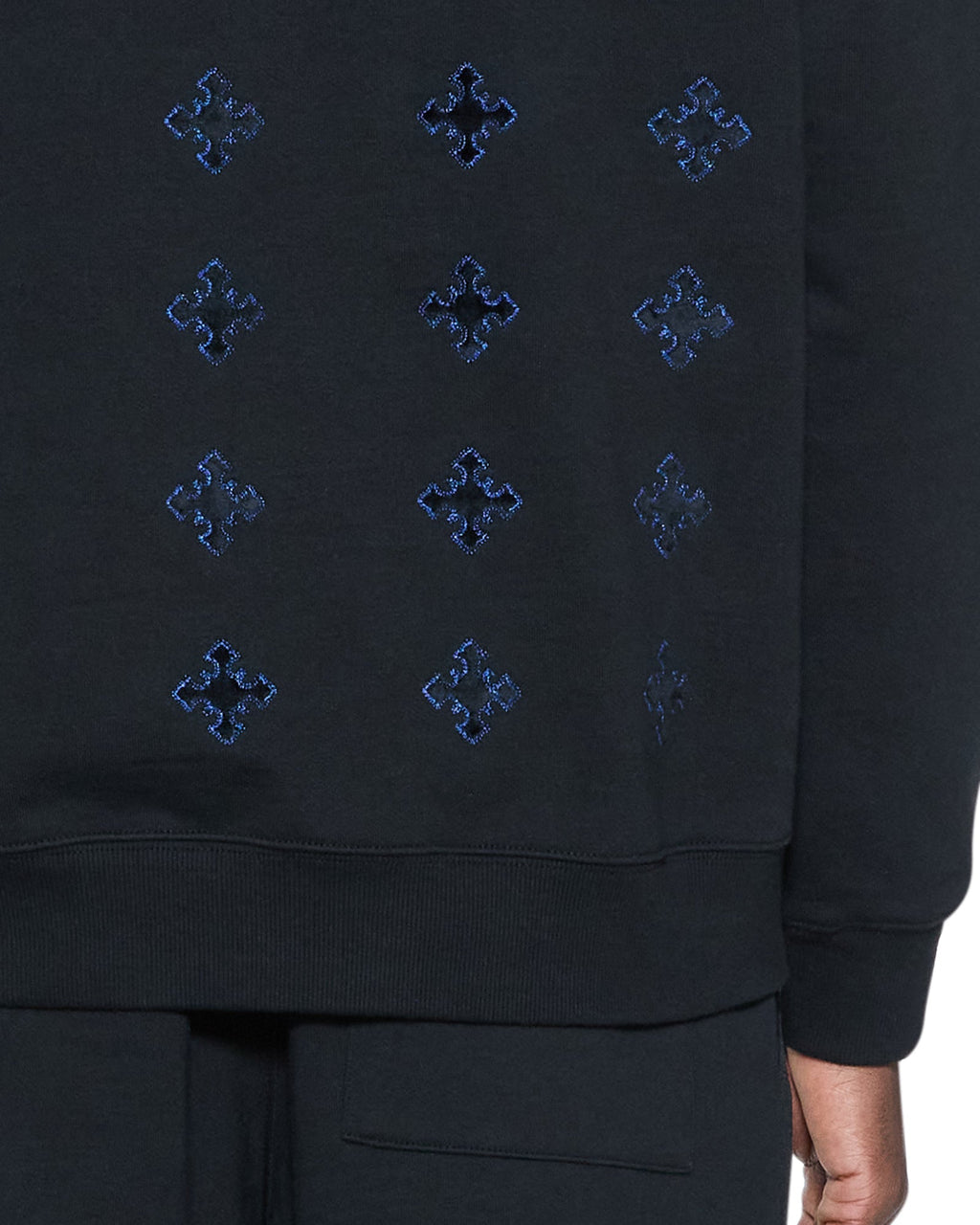 MENS 4X4 PAISE BIGGIE HOODIE COBALT BLACK FLEECE