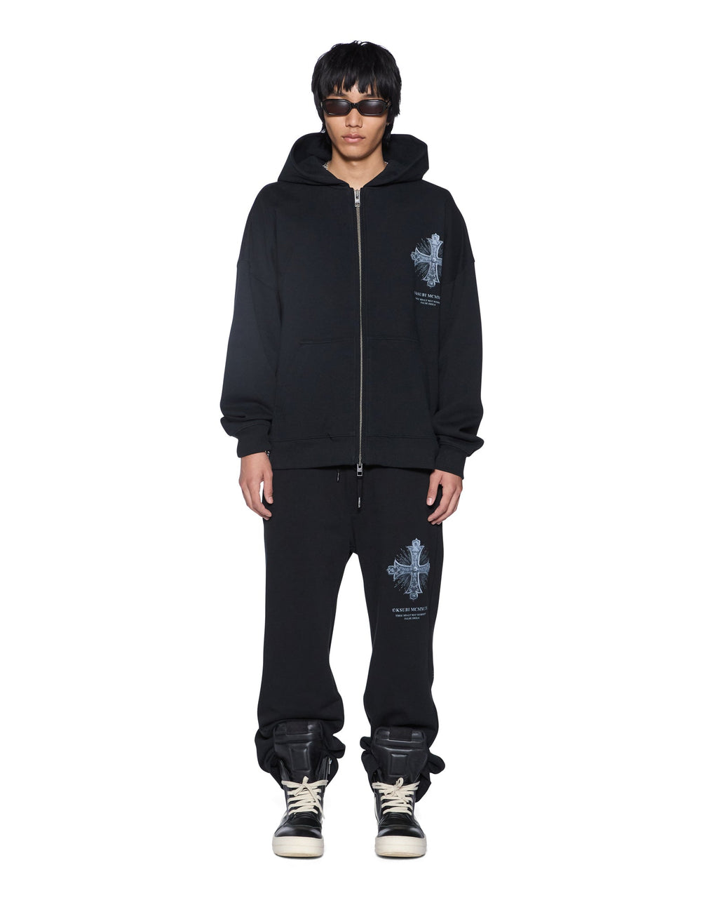 MENS FALSE IDOLS SYNTHESIS TRAK PANT JET BLACK PANTS