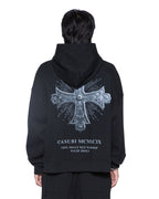 MENS FALSE IDOLS EKCESS ZIP HOODIE JET BLACK FLEECE