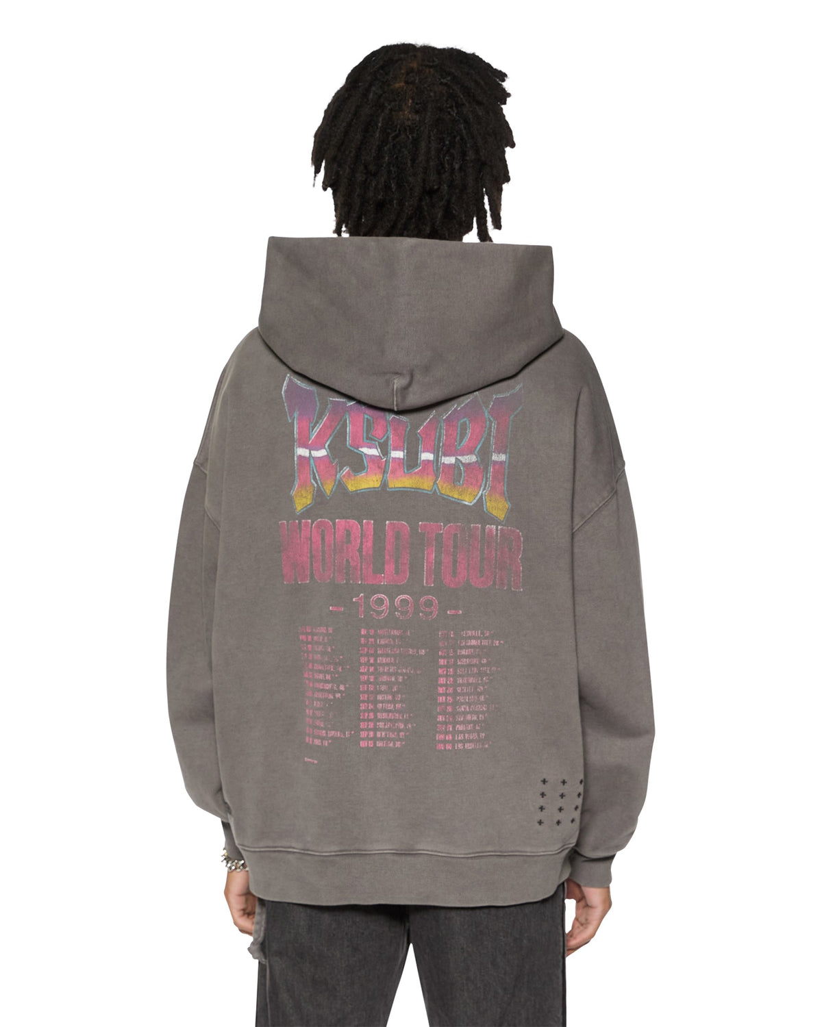 MENS GLOBAL EKCESS HOODIE CHARCOAL FLEECE