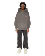 MENS GLOBAL EKCESS HOODIE CHARCOAL FLEECE