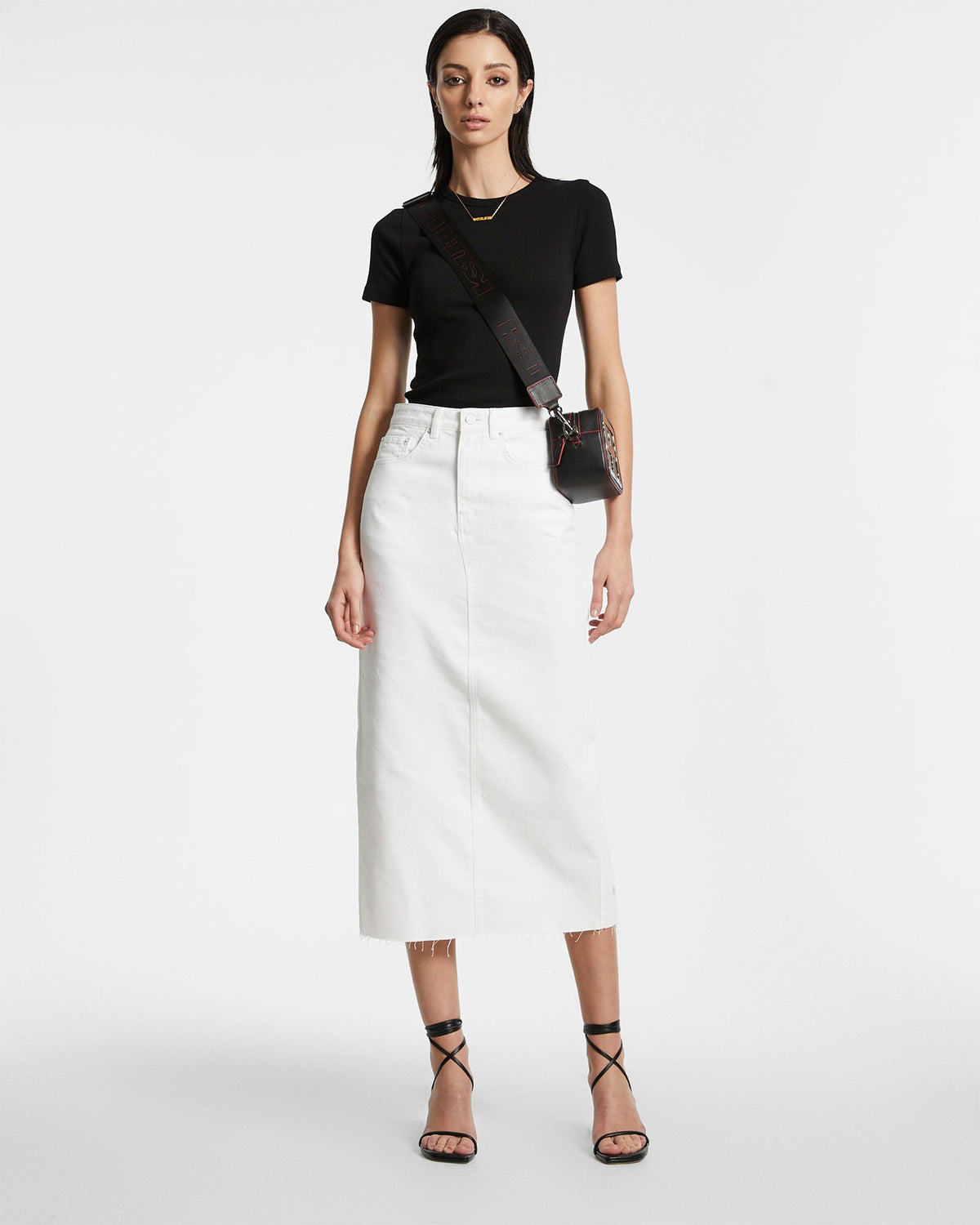 GRADUATE MIDI SKIRT BLANC