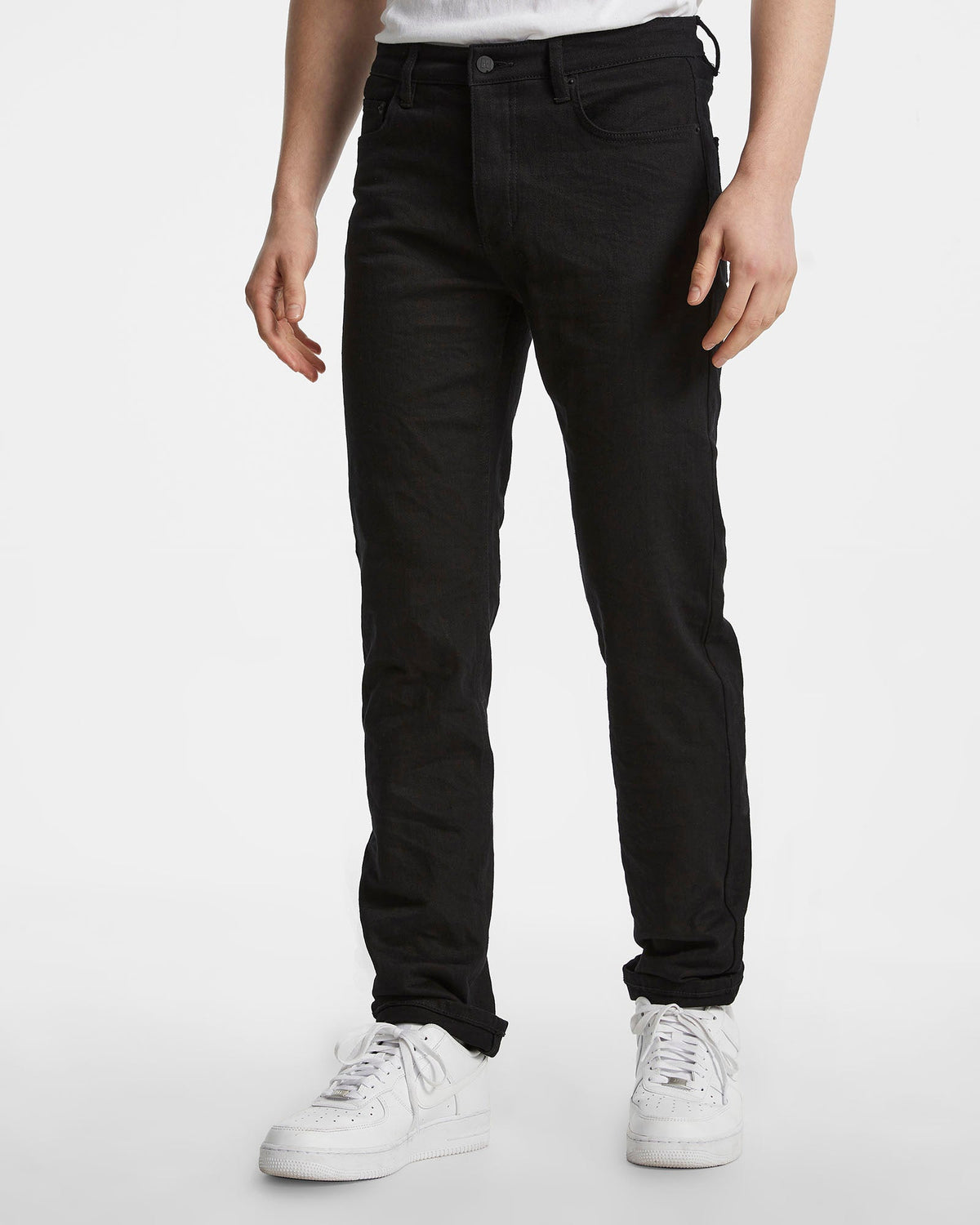 Mens Hazlow Ace Black Straight Denim Jeans - Black
