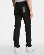 Mens Hazlow Ace Black Straight Denim Jeans - Black