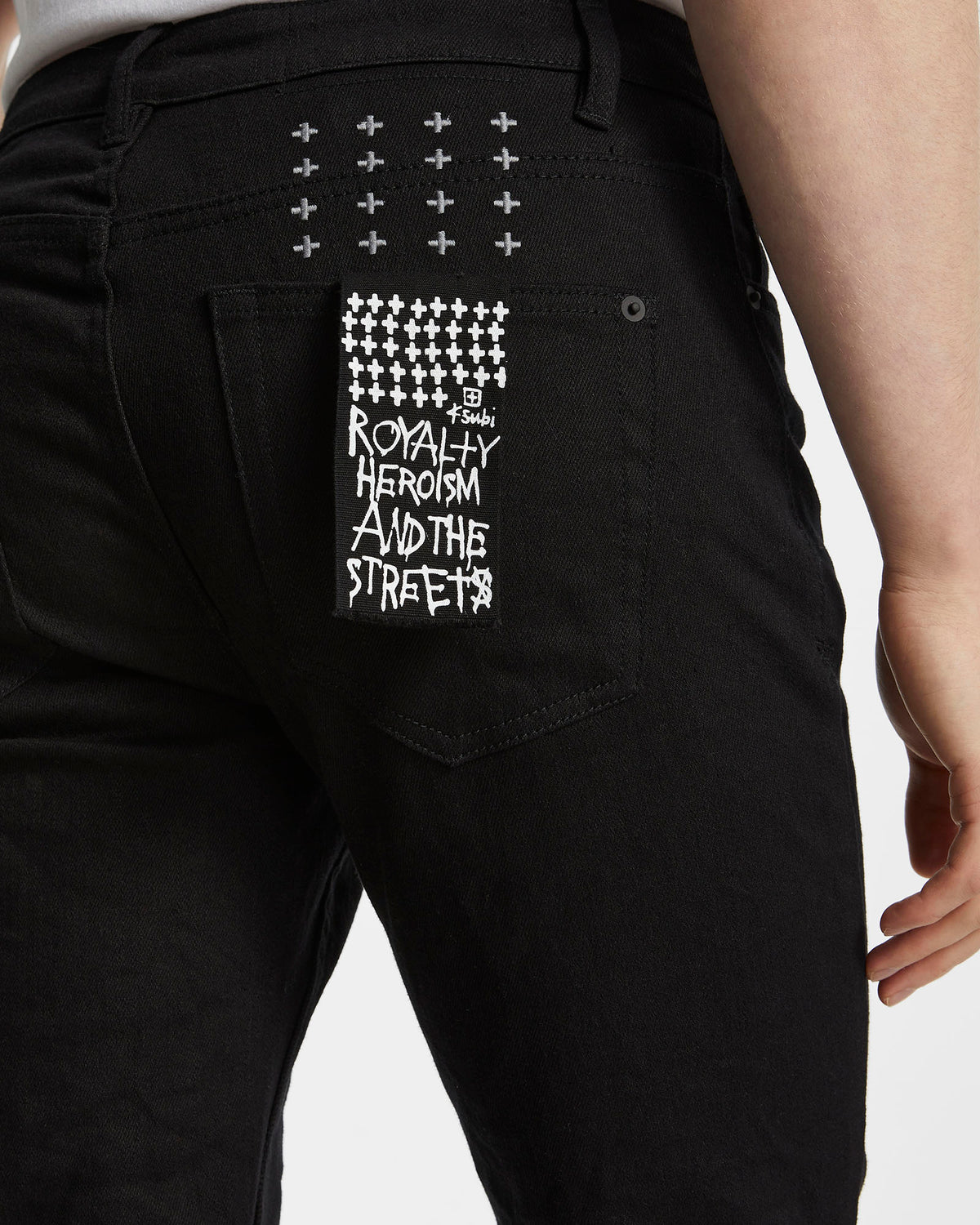 Mens Hazlow Ace Black Straight Denim Jeans - Black
