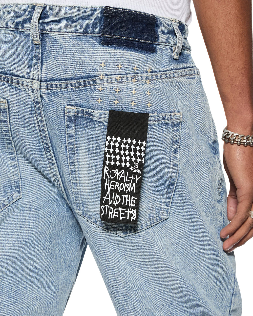 MENS HAZLOW CHAMPAGNE DENIM JEANS