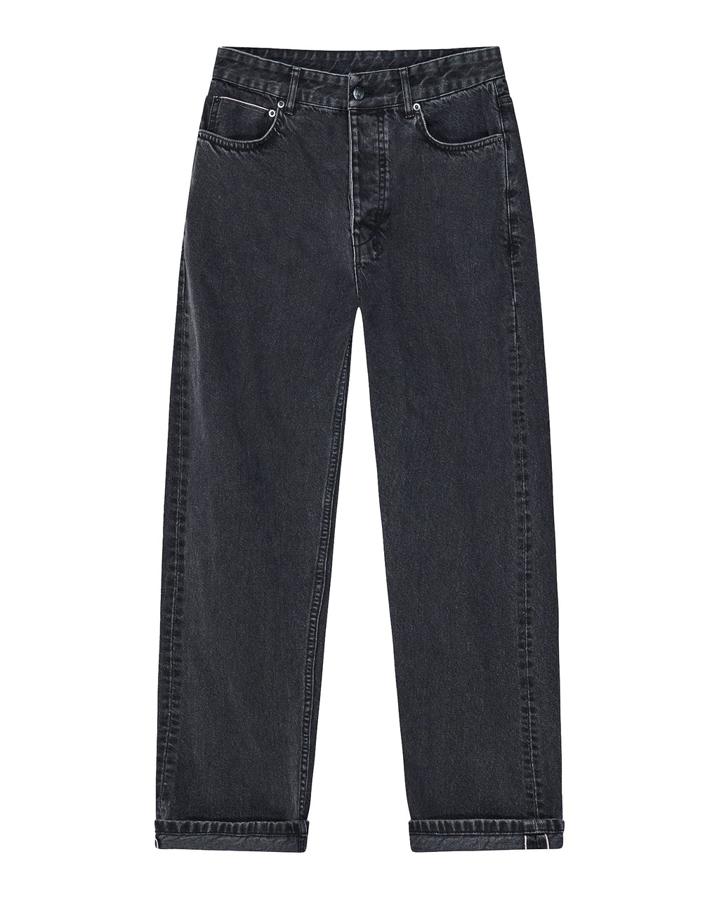 MENS HAZLOW SELVEDGE NY BLACK DENIM JEANS