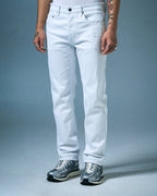Mens Hazlow Whiteout Straight Denim Jeans - White