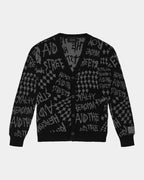 Mens Heroism Cardigan Black Regular Knitwear - Black