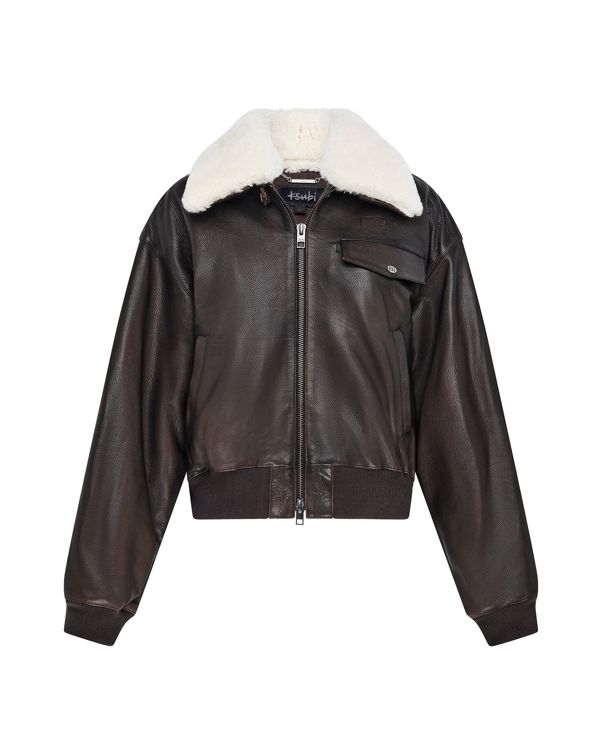 Womens Highway Bomber Chocolate Oversized Jackets - Brown