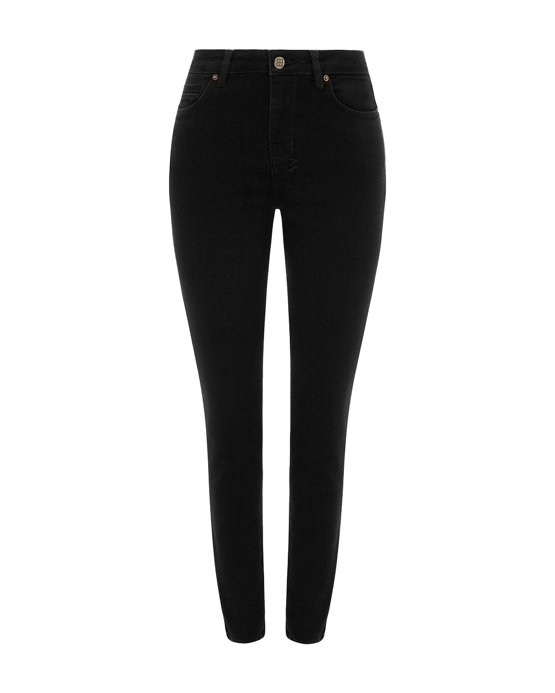 WOMENS  HI N WASTED JET BLACK SKINNY DENIM JEANS