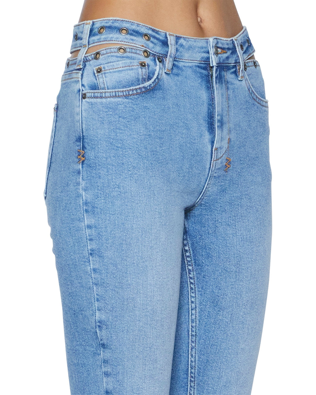 Womens Hi N Wasted Xtra Chroma Skinny Denim Jeans - Denim