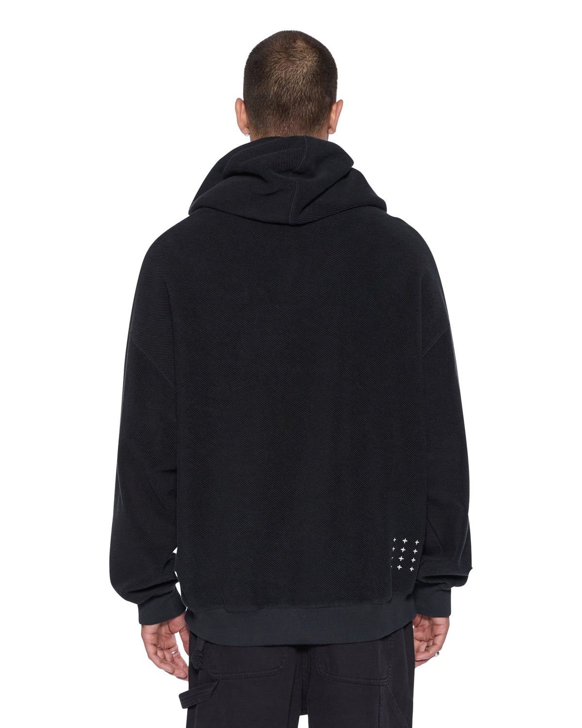 Mens 1999 Ekcess Hoodie Jet Black Oversized Fleece - Black