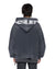 MENS  ACE EKCESS ZIP THRU HOODIE BLACK FADE OVERSIZED FLEECE