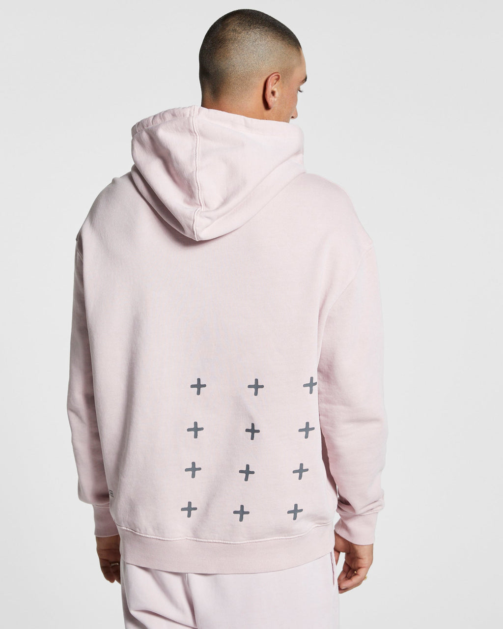 Mens 4 X 4 Biggie Hoodie Magnolia Oversized Fleece - Pink