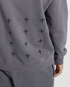 MENS 4 X 4 BIGGIE HOODIE CHARCOAL FLEECE