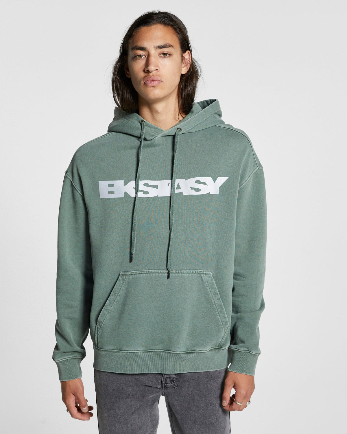 Mens Ekstacy Biggie Hoodie Dope Oversized Fleece - Green