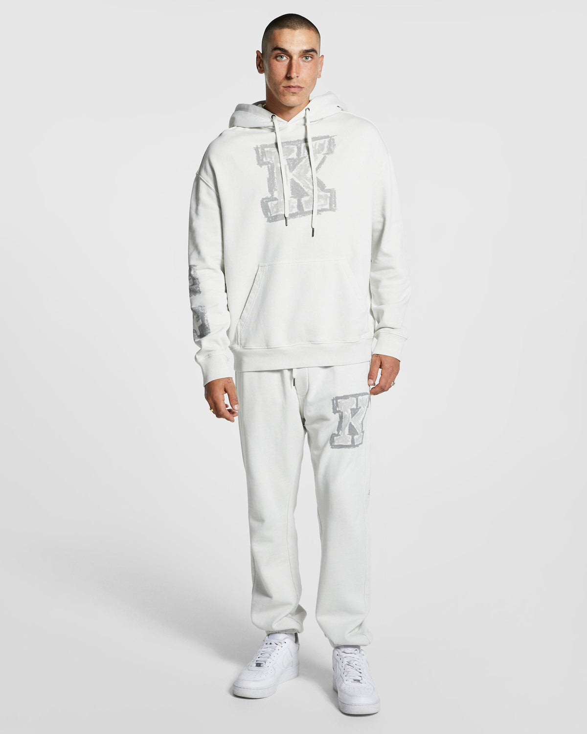 MENS SKETCHY BIGGIIE HOODIE GREY FLEECE