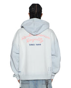 MENS EFFECT EKCESS ZIP HOODIE ICE MIST FLEECE