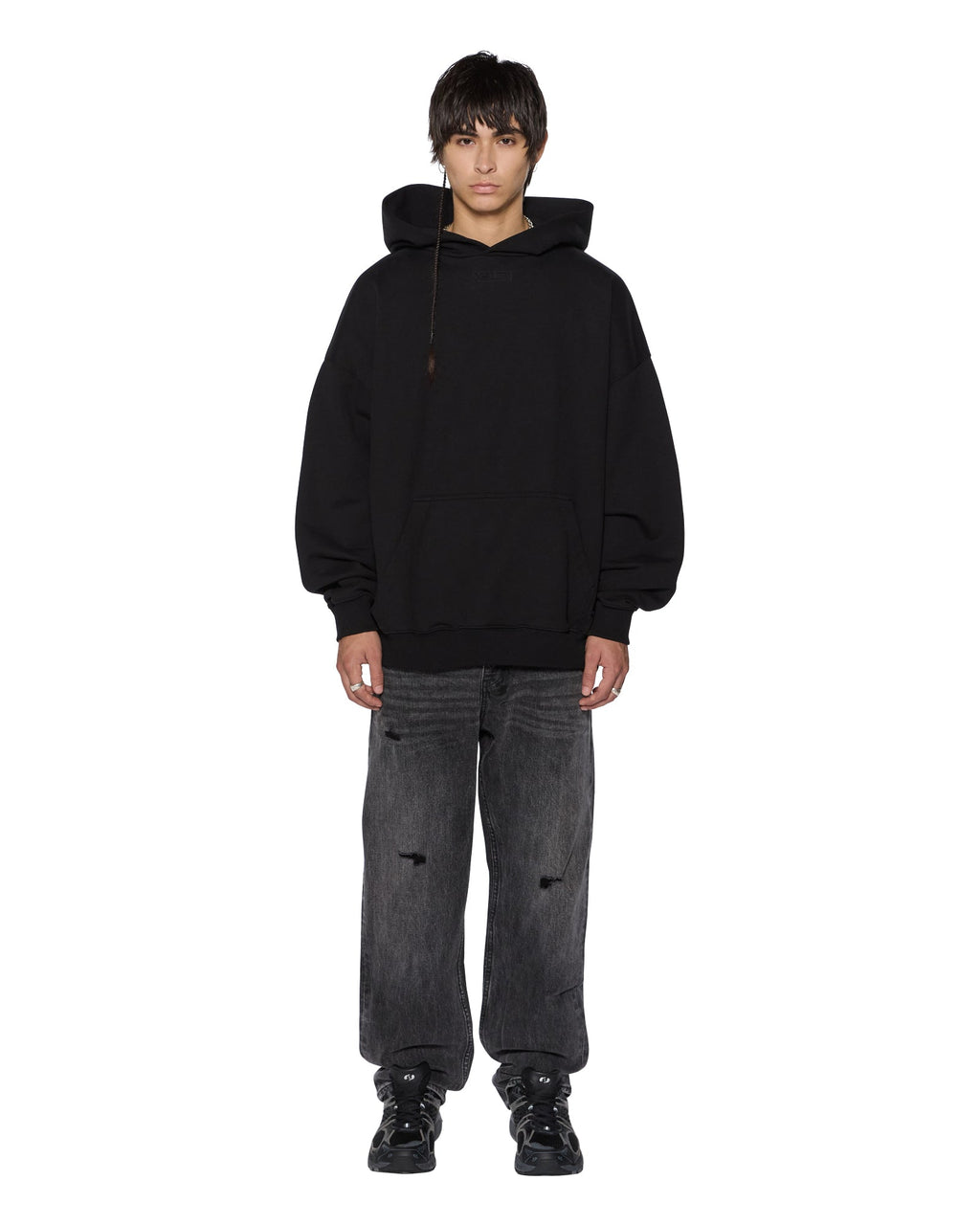MENS ANTI K SELVEDGE REPLIKA BLACK DENIM JEANS