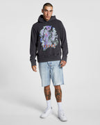 Mens Sedated Kash Hoodie Black Dye Regular Fleece - Black