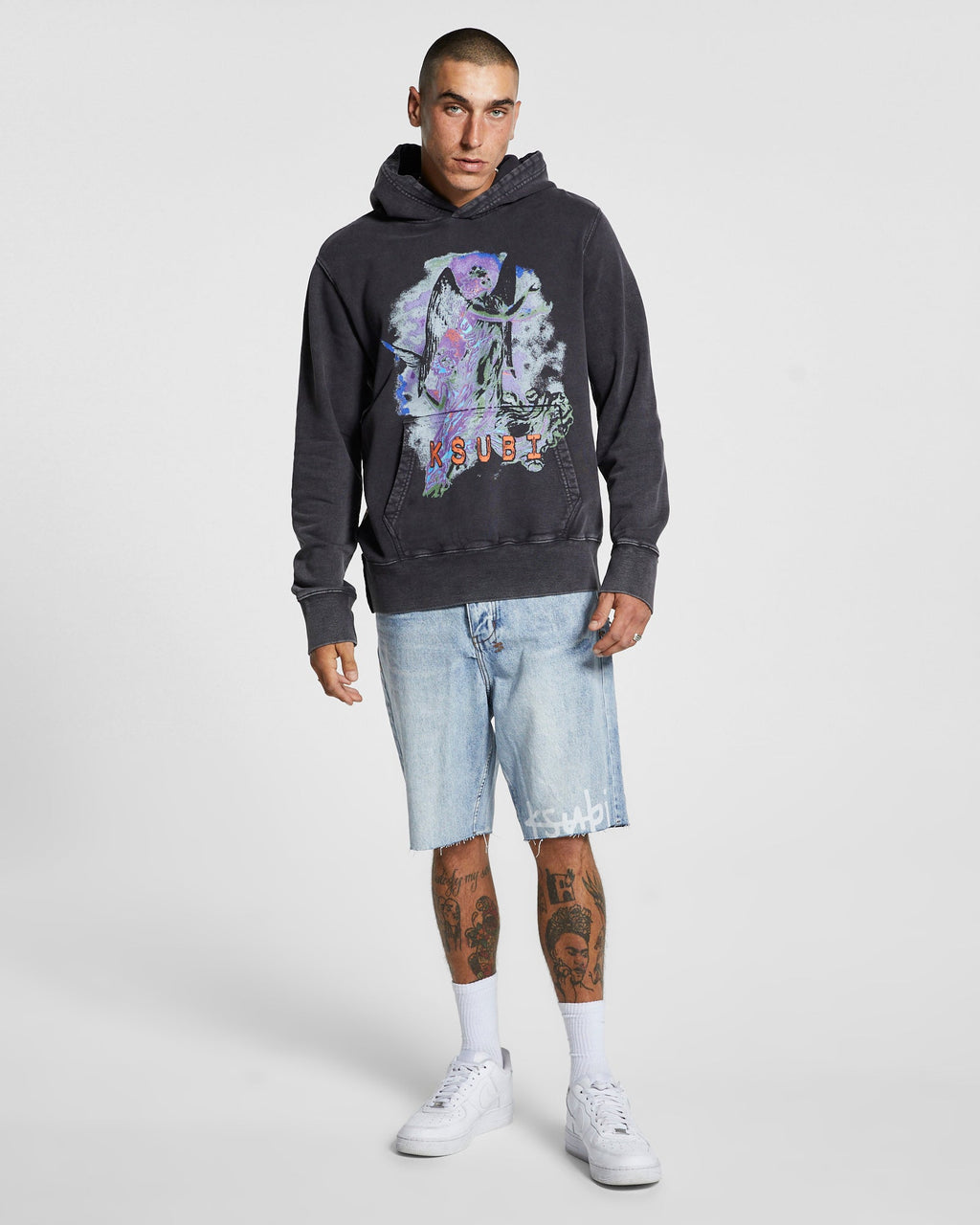 Mens Wolf Short 1999 City High Relaxed Tapered Walkshorts - Denim