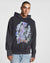 MENS  SEDATED KASH HOODIE BLACK DYE REGULAR FLEECE