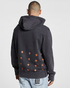 Mens Sedated Kash Hoodie Black Dye Regular Fleece - Black