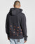 MENS  SEDATED KASH HOODIE BLACK DYE REGULAR FLEECE