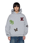 PATCHED EKCESS HOODIE GREY MARLE