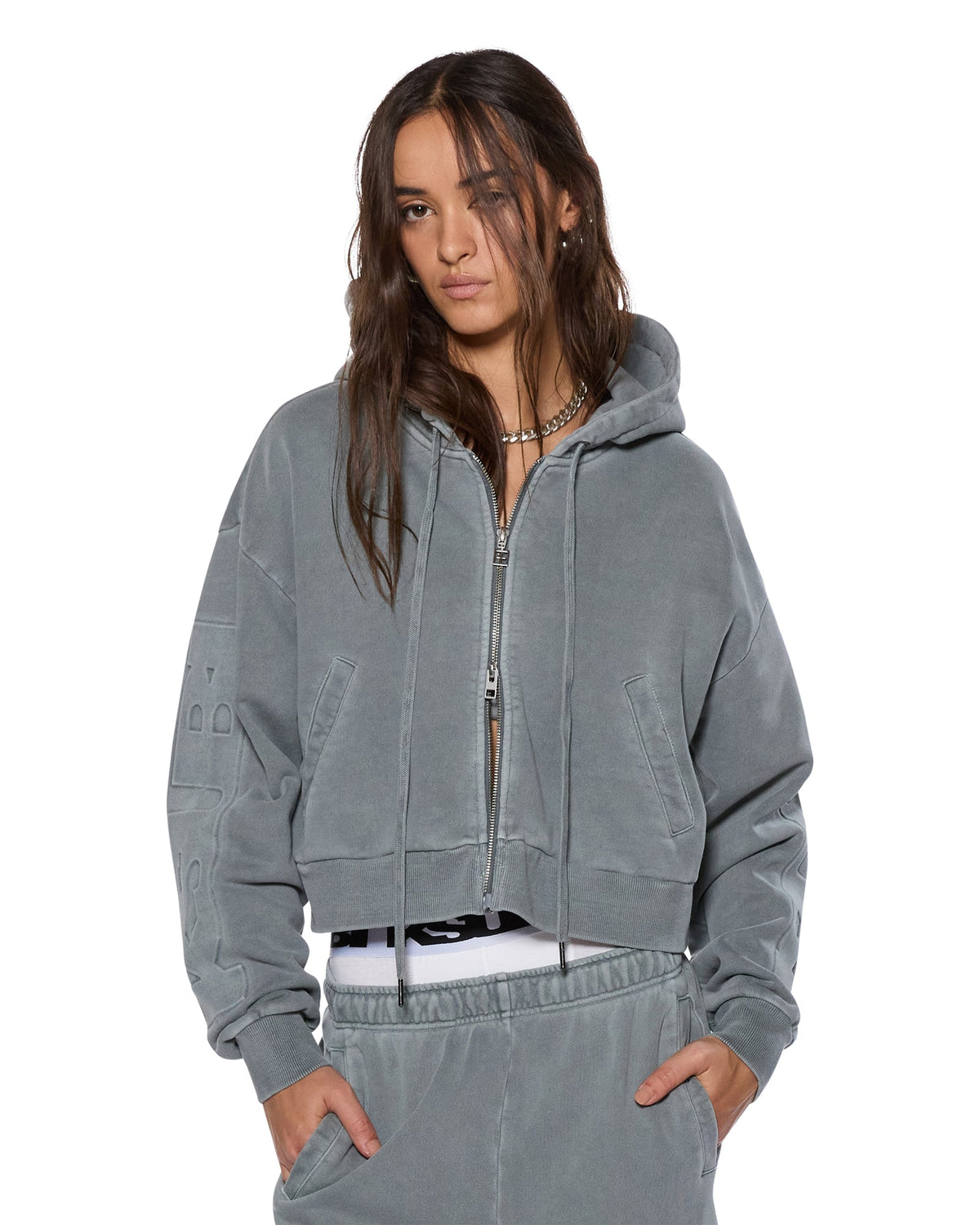 WOMENS SOTT ORIGIN HOODIE NIGHTOWL GREY FLEECE