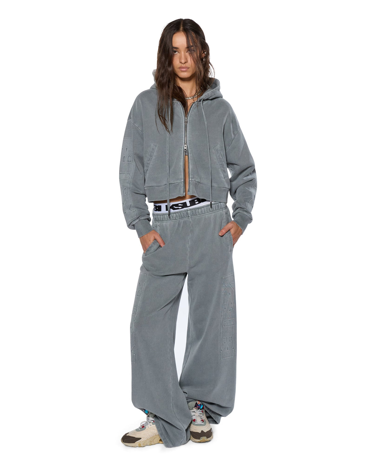 WOMENS SOTT ORIGIN HOODIE NIGHTOWL GREY FLEECE