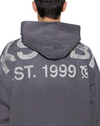 MENS STATE EKCESS HOODIE CHARCOAL FADE FLEECE