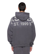 MENS STATE EKCESS HOODIE CHARCOAL FADE FLEECE