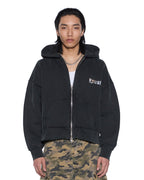 MENS DEATH SNAKE HALEN ZIP HOODIE ASH FLEECE
