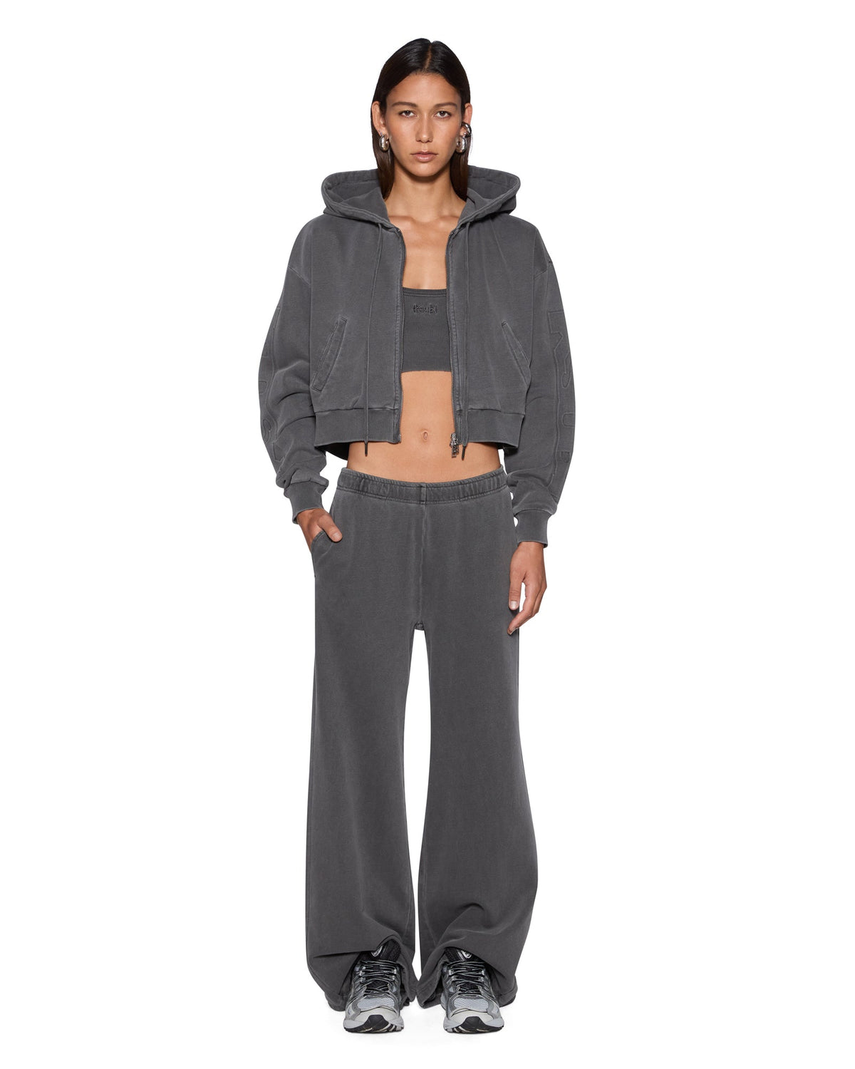 WOMENS SOTT ORIGIN HOODIE CHARCOAL FLEECE