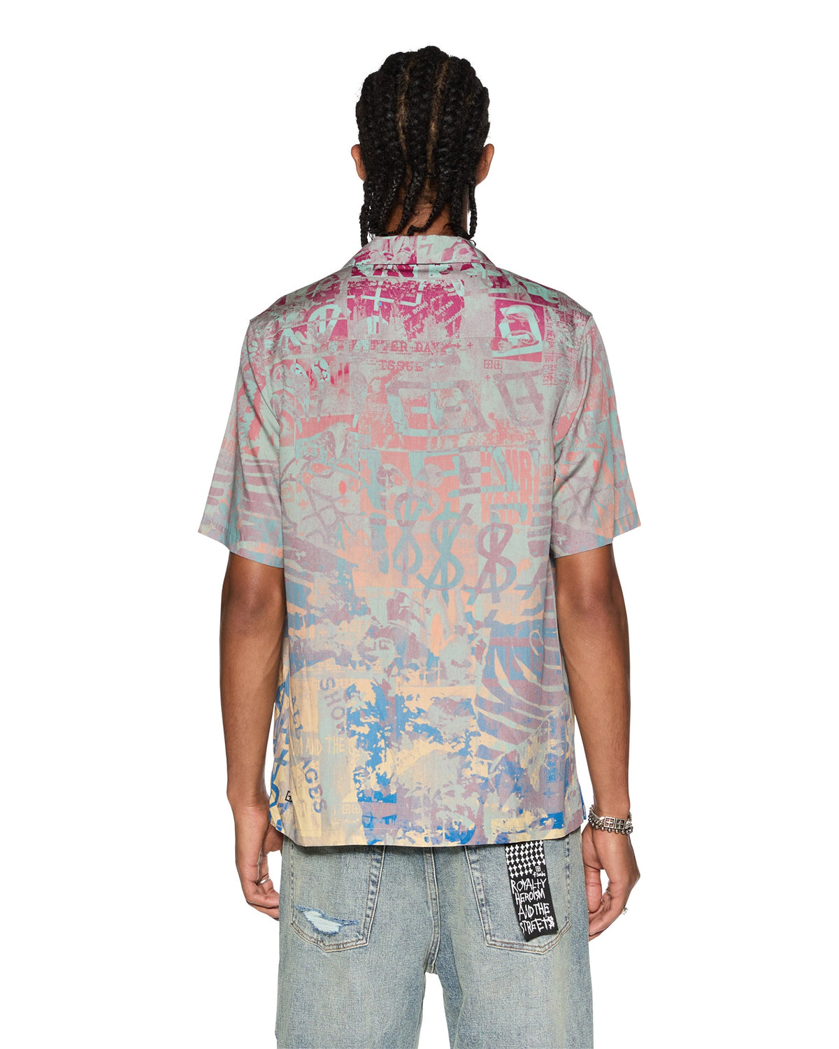 Mens Ikon Mania Resort Ss Shirt Multi Regular Shirts - Multi Colour