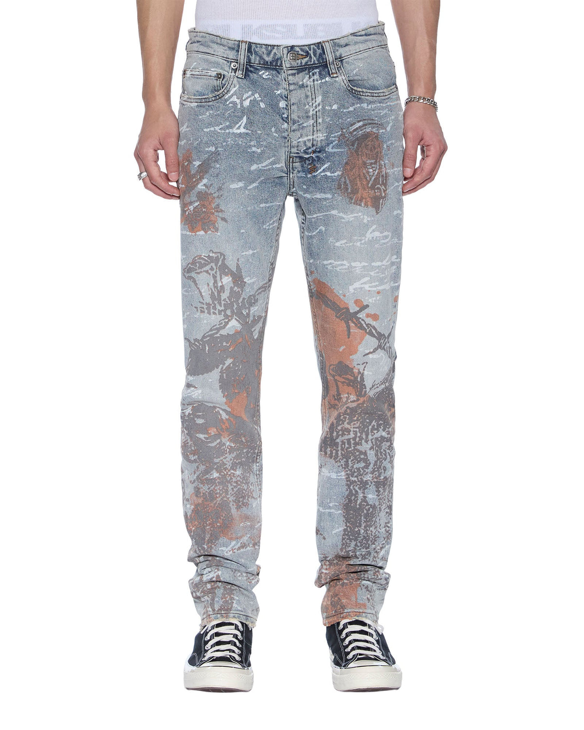 Mens Chitch Rogue Messenger Slim Denim Jeans - Denim
