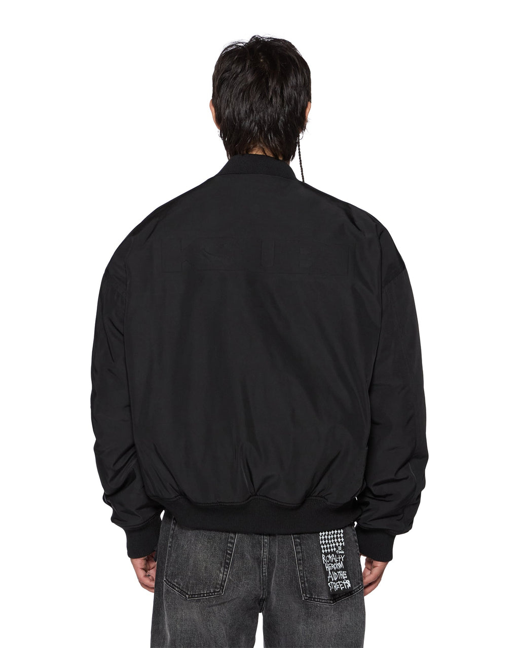 MENS INTRUDER BOMBER JACKET BLACK JACKETS