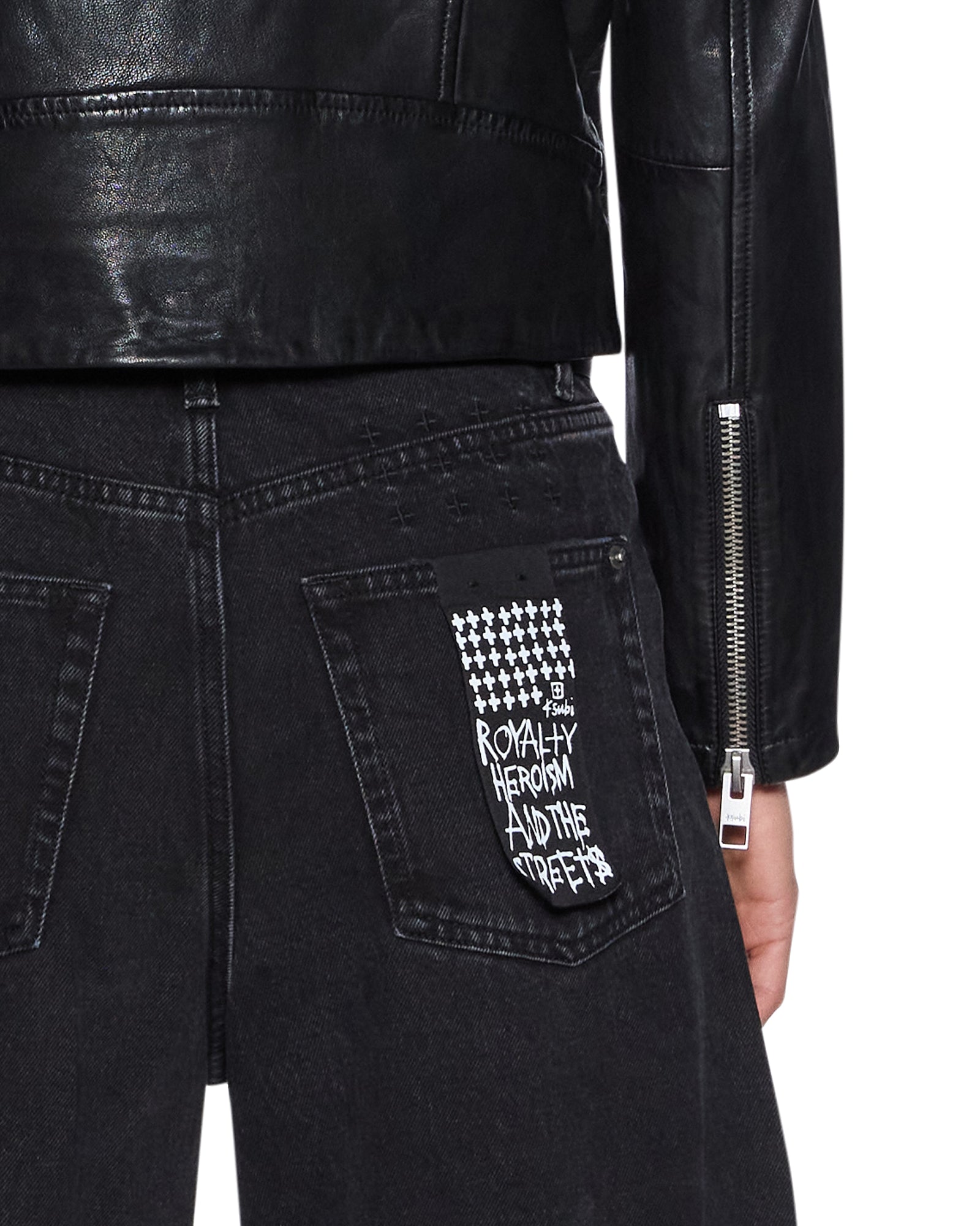 WOMENS AMPLIFY LEATHER JACKET BLACK JACKETS