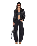 WOMENS AMPLIFY LEATHER JACKET BLACK JACKETS