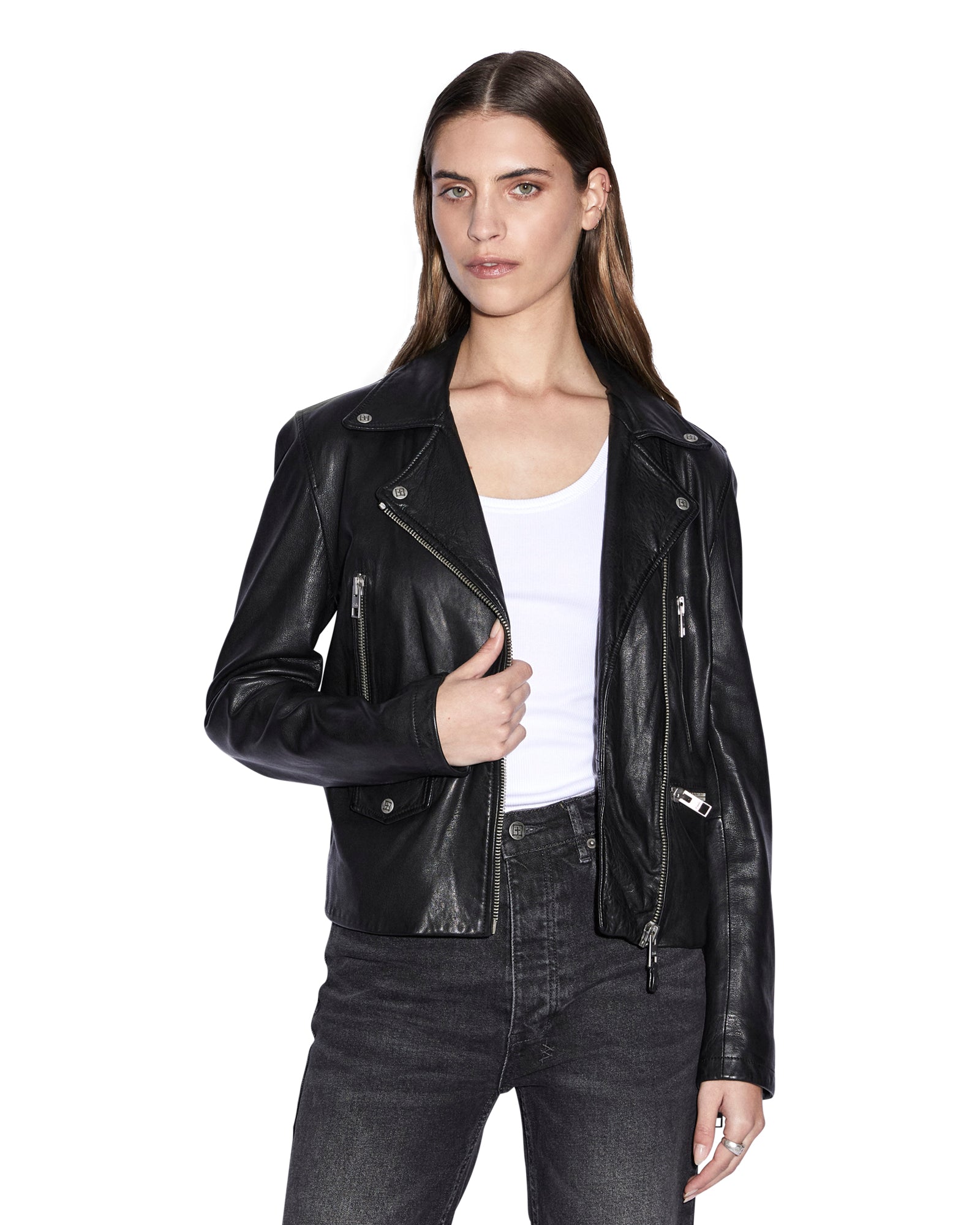 AMPLIFY LEATHER JACKET BLACK