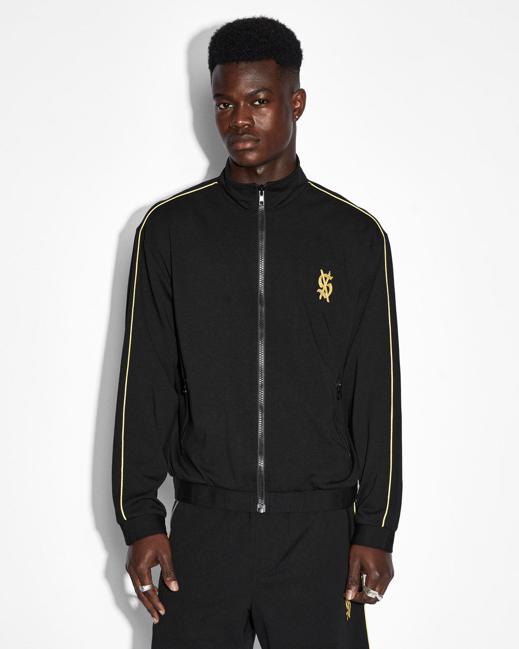 MENS ANTIDOTE TRAK JACKET BLACK/YELLOW JACKETS