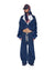 WOMENS  DISTRICT BOMBER MAYFAIR BLUE SPLICED OVERSIZED JACKETS