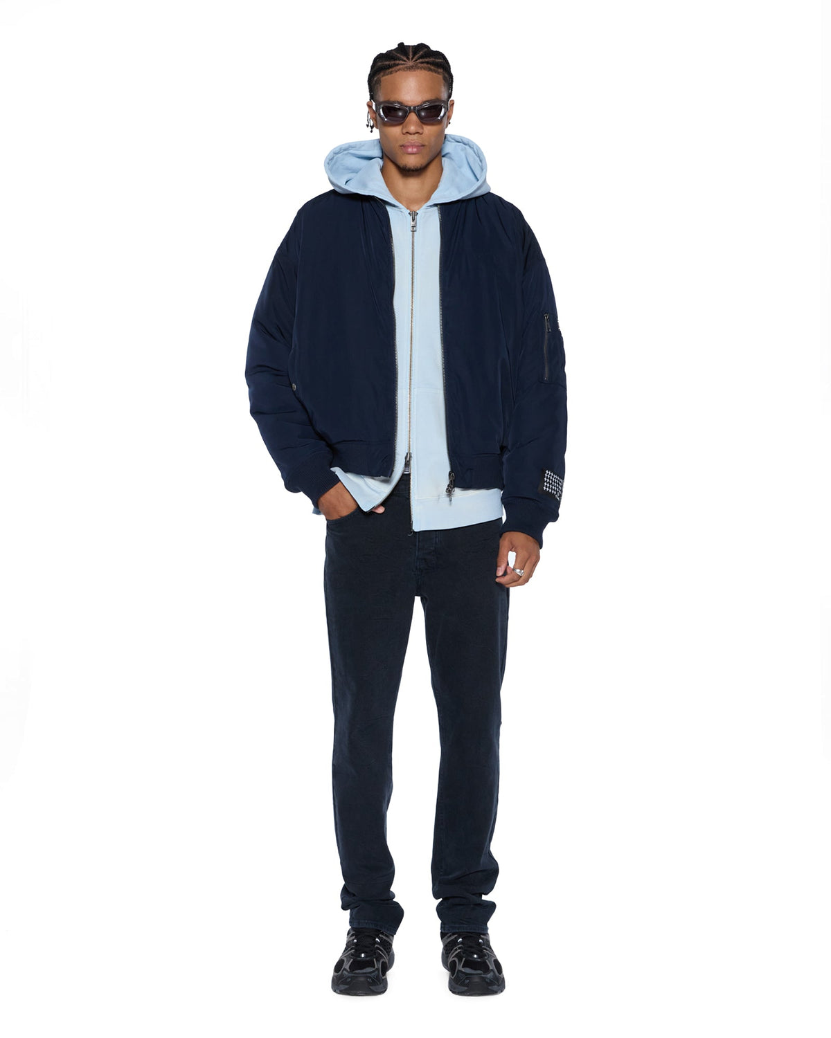 MENS INTRUDER EKCESS ZIP THRU HOOD ICE MIST FLEECE