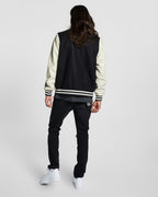 MENS KING PATCH LETTERMAN BLACK JACKETS