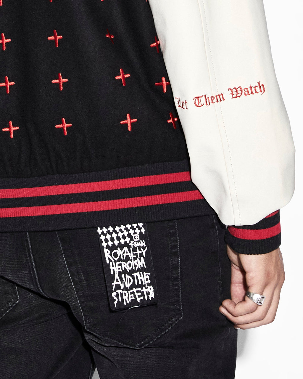 MENS ICONS LETTERMAN JACKET BLACK JACKETS